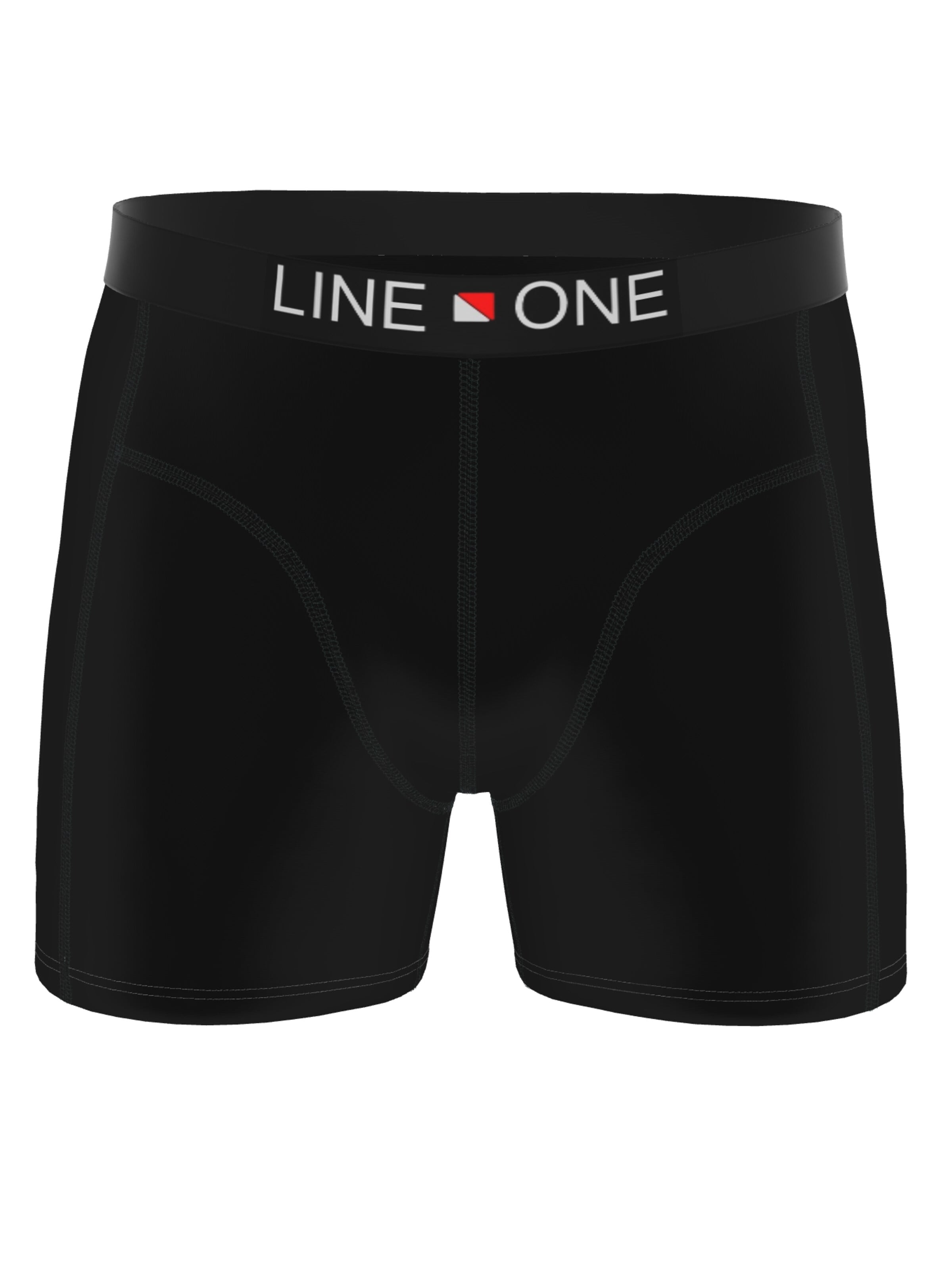 Line One Boxershorts 'Herren Boxershorts aus Baumwolle' in Zwart: voorkant