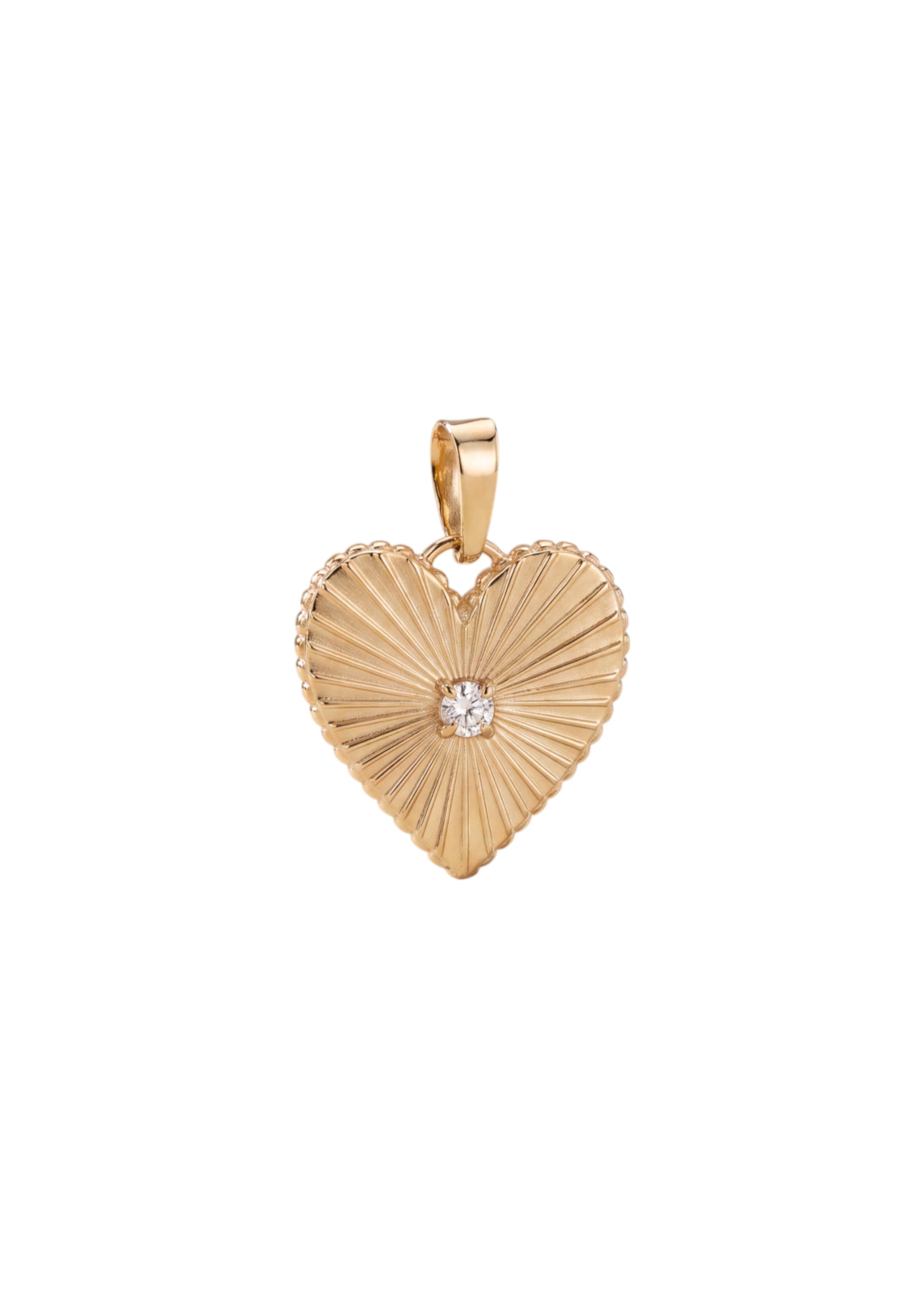 PURELEI - Colgante 'Shining Heart' en oro: frente