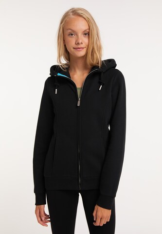 TALENCE Zip-Up Hoodie in Black: front