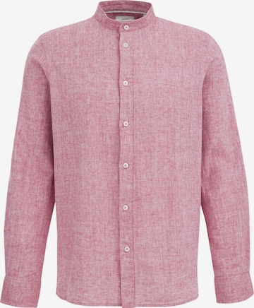 WE Fashion Button Up Shirt in Pink: front