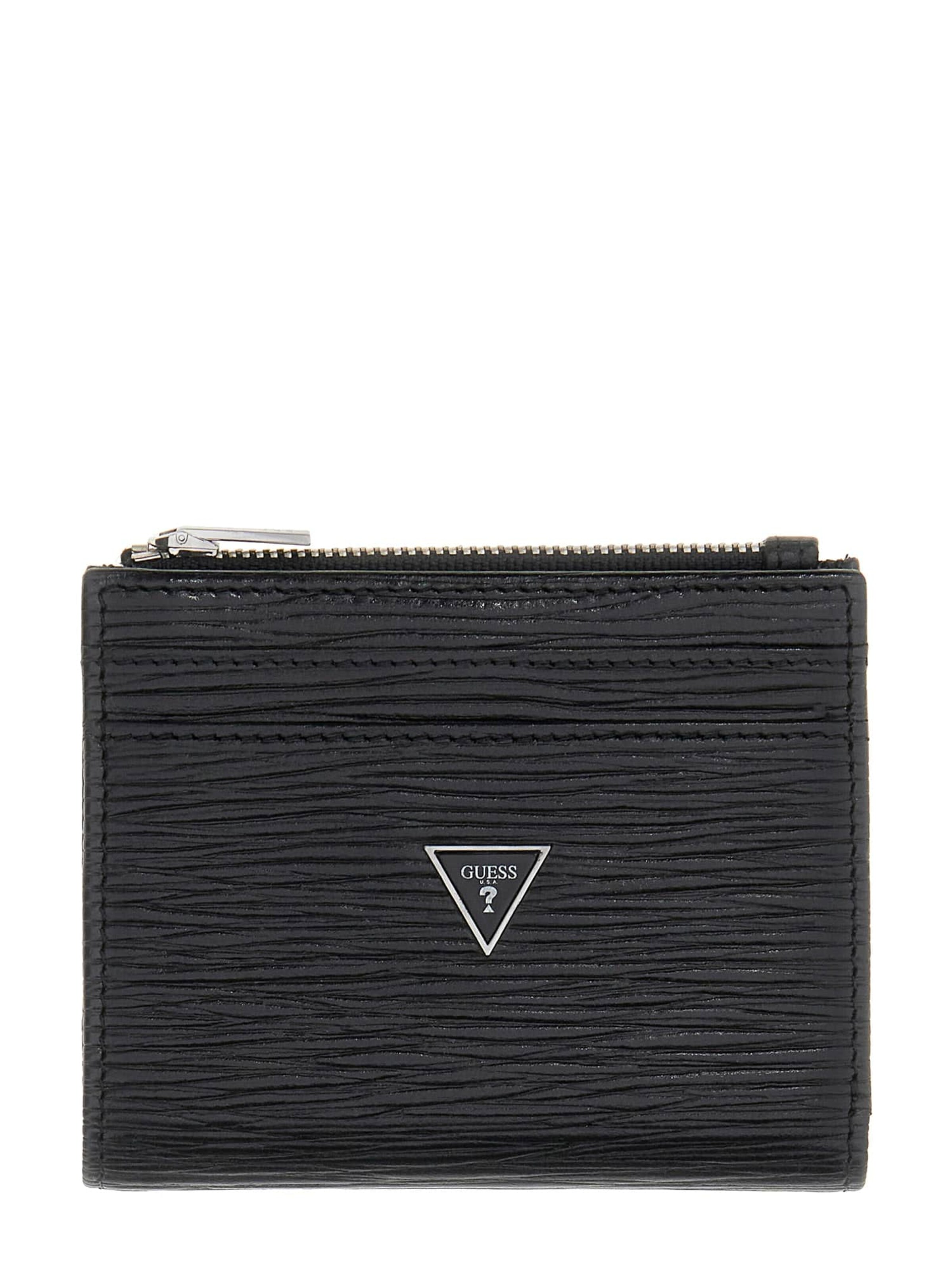GUESS Wallet 'SMMIPRLEA03' in Black: front