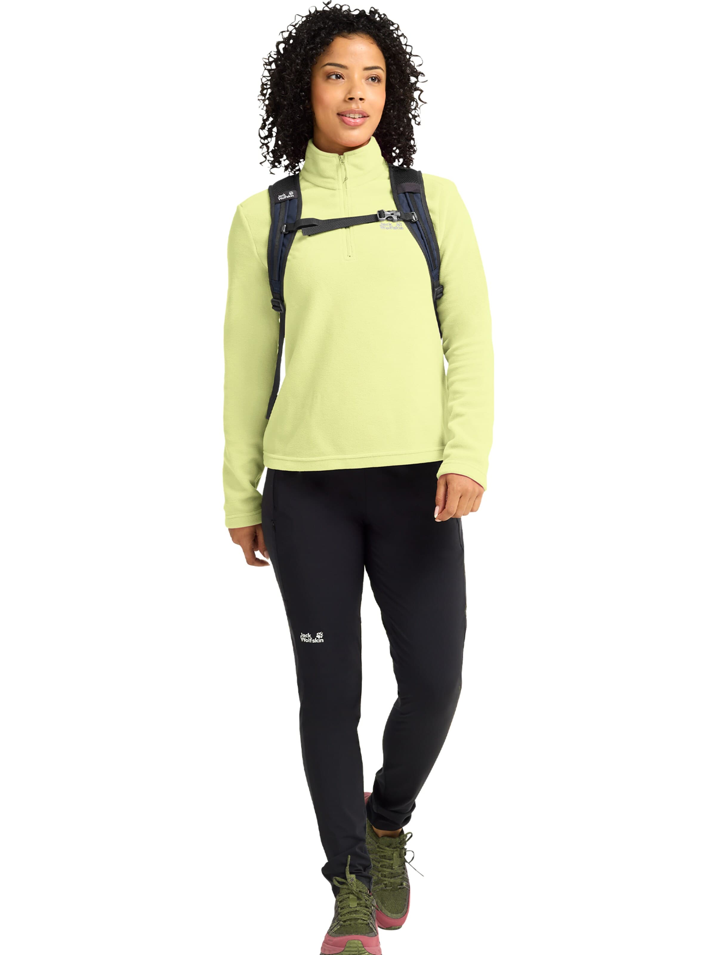 JACK WOLFSKIN Pullover 'Taunus 100 Half-Zip'‌‌‌‌‌‌ in Gelb