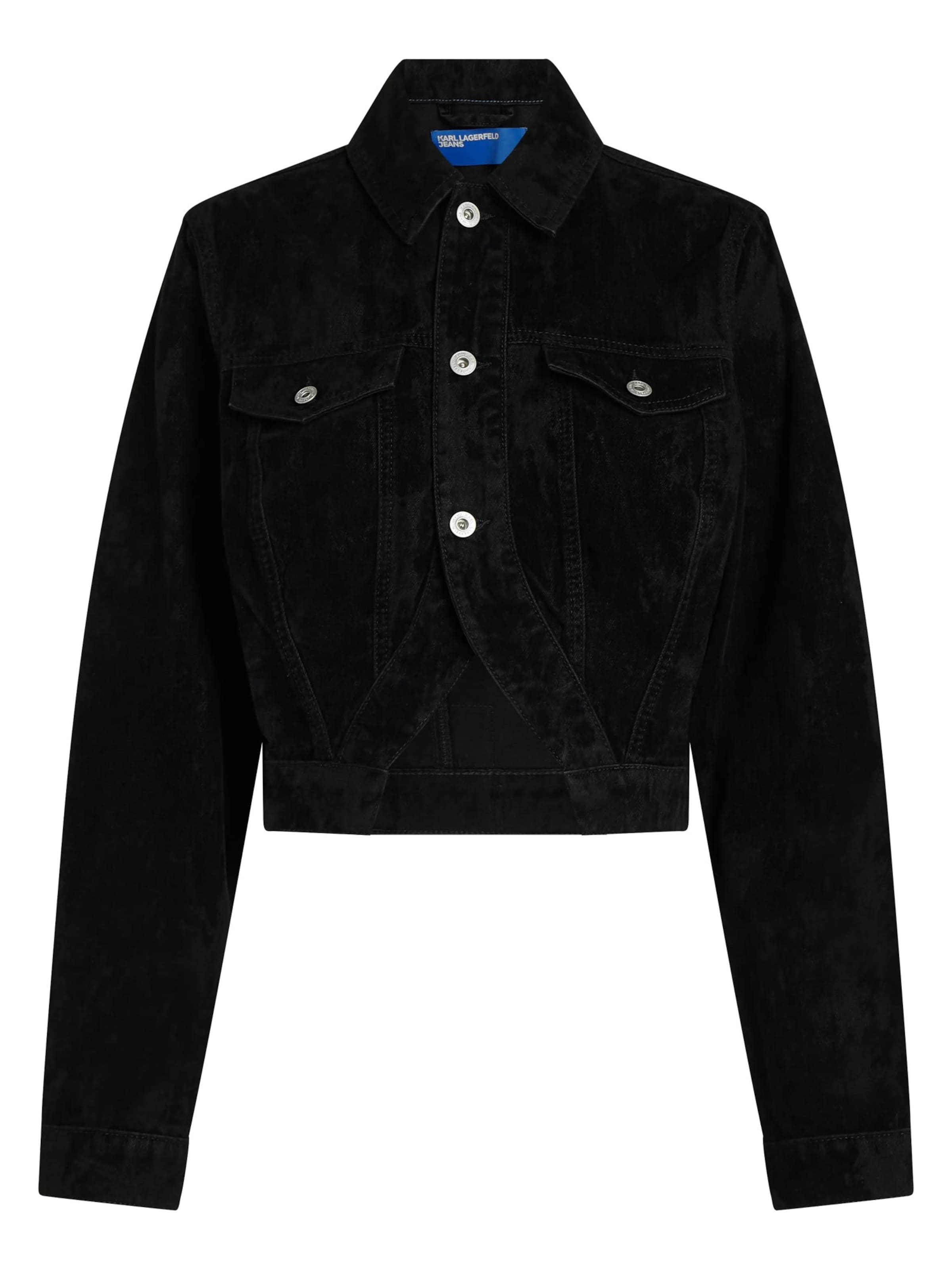 KARL LAGERFELD JEANS Демисезонная куртка в Черный: спереди