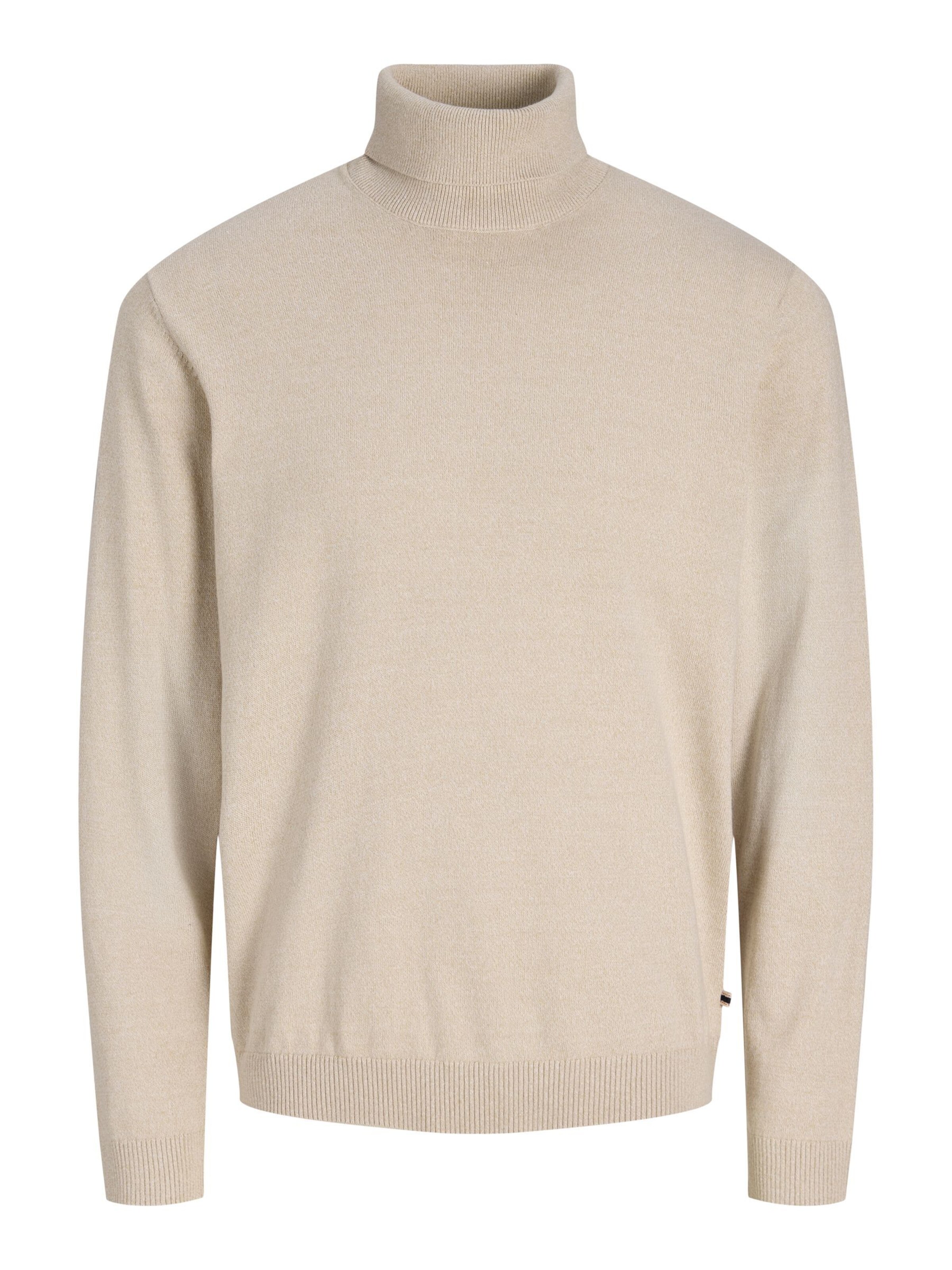 JACK & JONES Sweater 'JJEBasic' in Grey: front