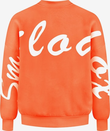 Sweat-shirt ' Liquid Brail ' Smilodox en orange : devant