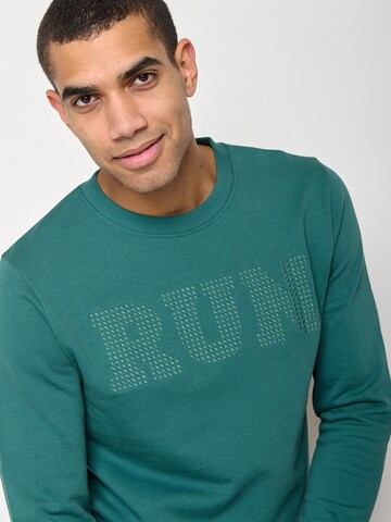 GREENBOMB Sweatshirt 'Run' in Green