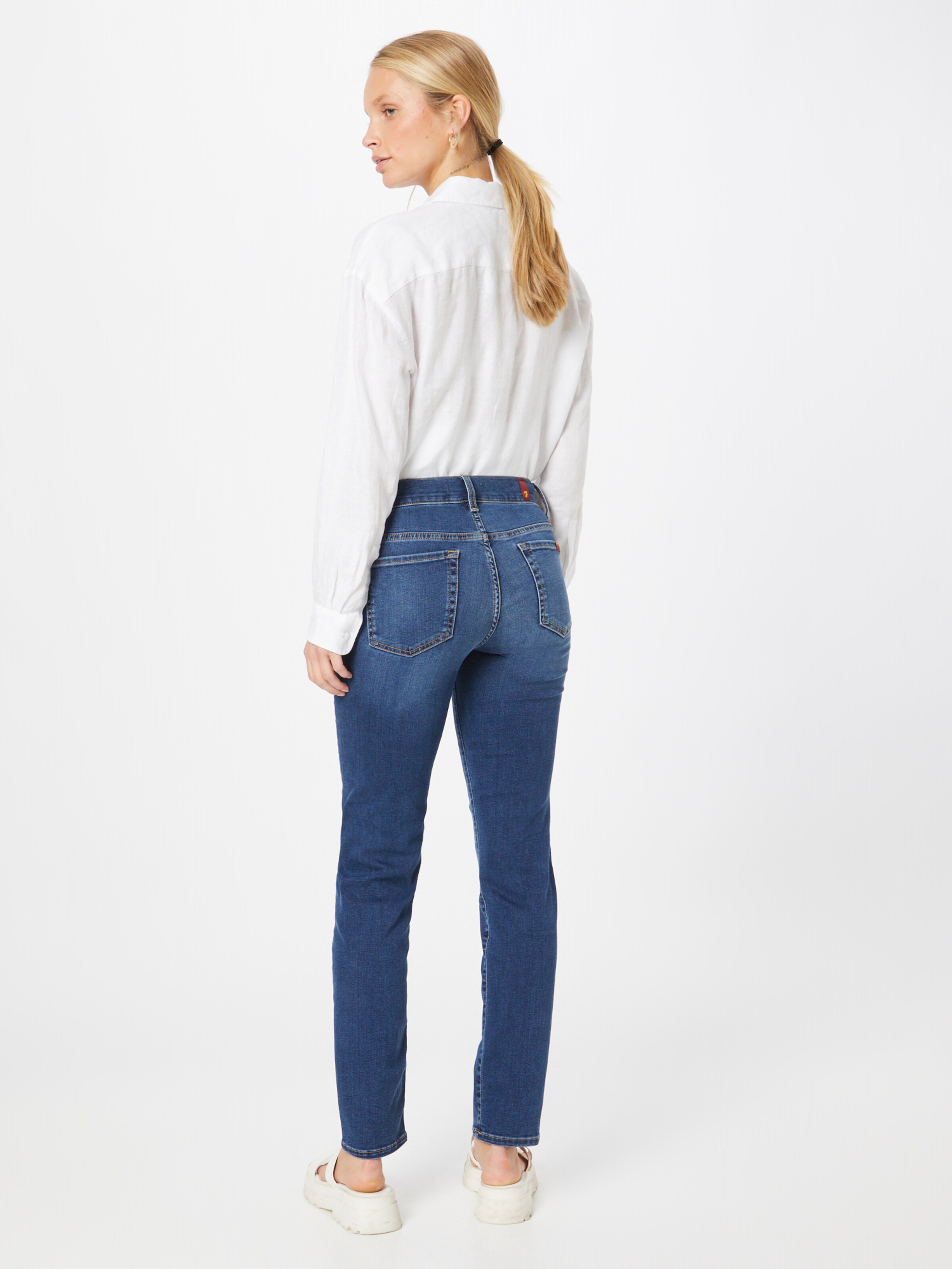 デニム・ジーパン 7 For All Mankind SS25 White denim jeans (7U660X10 LNI) High Rise Ankle Skinny White - Skinny Jeans | 7 For All Mankind