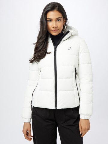 Superdry Winter Jacket in White: front