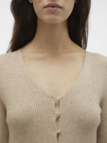 VERO MODA Knit cardigan 'GOLD' in Beige