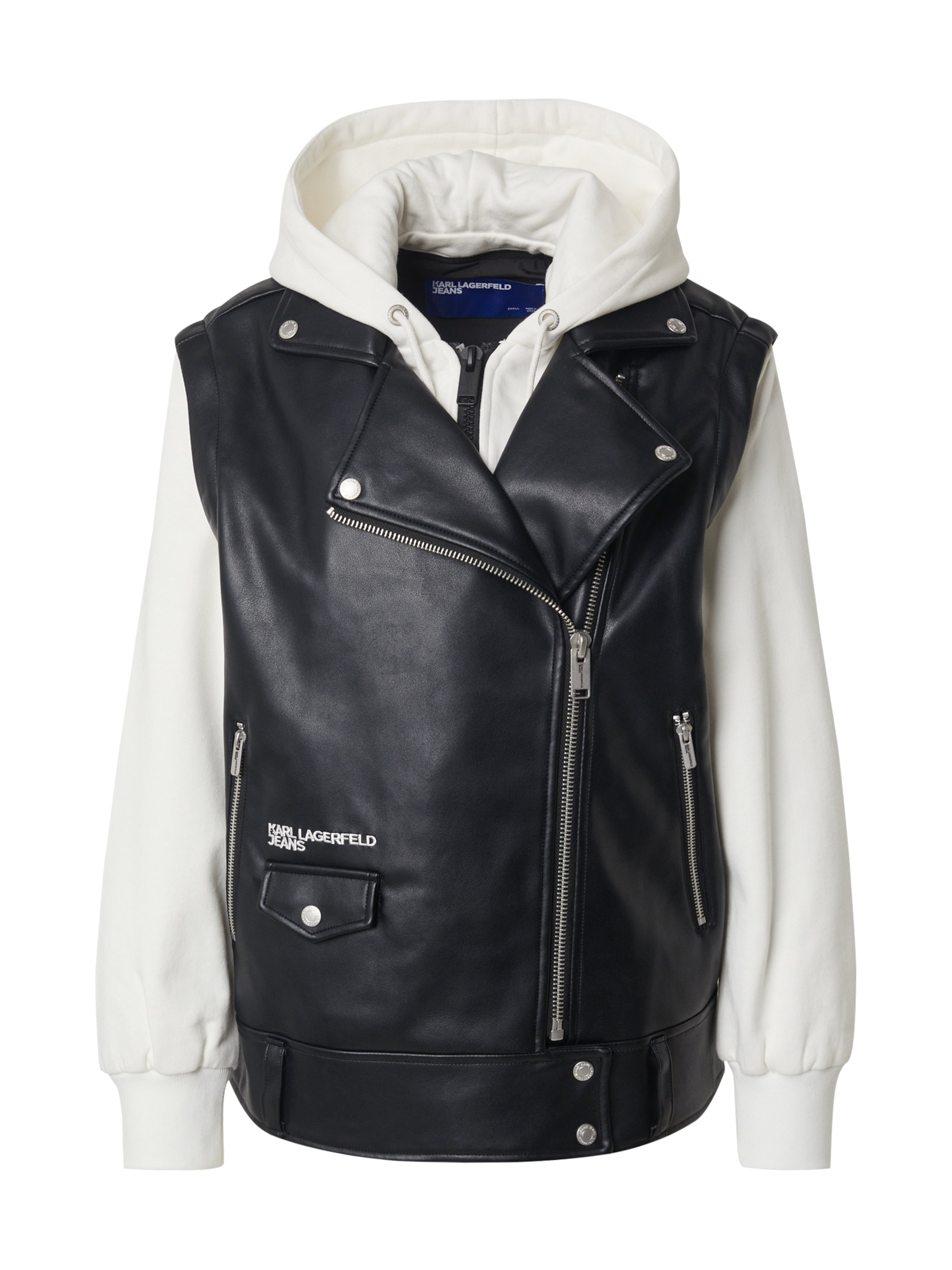 KARL LAGERFELD JEANS Φθινοπωρινό και ανοιξιάτικο μπουφάν σε μαύρο: μπροστά