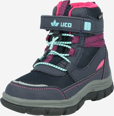 LICO Snow boots 'Crumbie' in Night blue / Aqua / Fuchsia, Item view