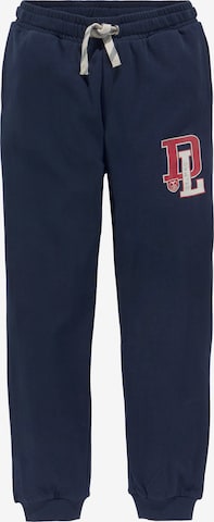 DELMAO Tapered Pants in Blue: front