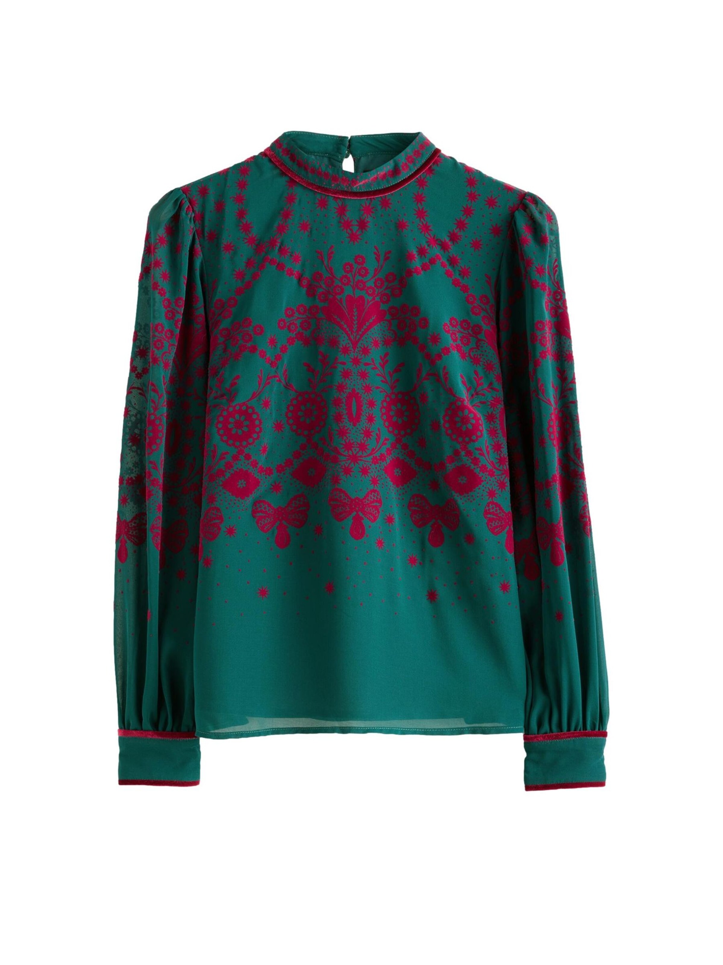 Chemisier love & roses en vert : devant