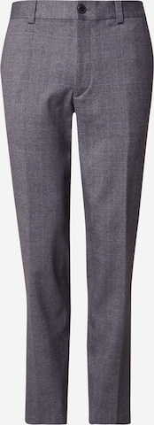 pilka HUGO Standartinis Kelnės su kantu 'Hesten': priekis