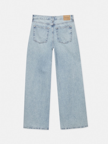 Wide Leg Jean Pull&Bear en bleu