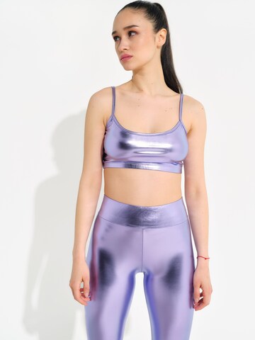 Evoni Top 'aus Stretchleder'‌‌‌‌ in Lila