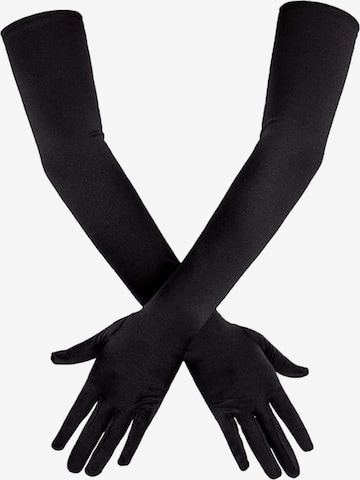 Provocative Full Finger Gloves 'PR0006' in Black: front