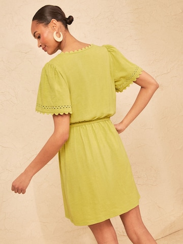 Robe love & roses en vert
