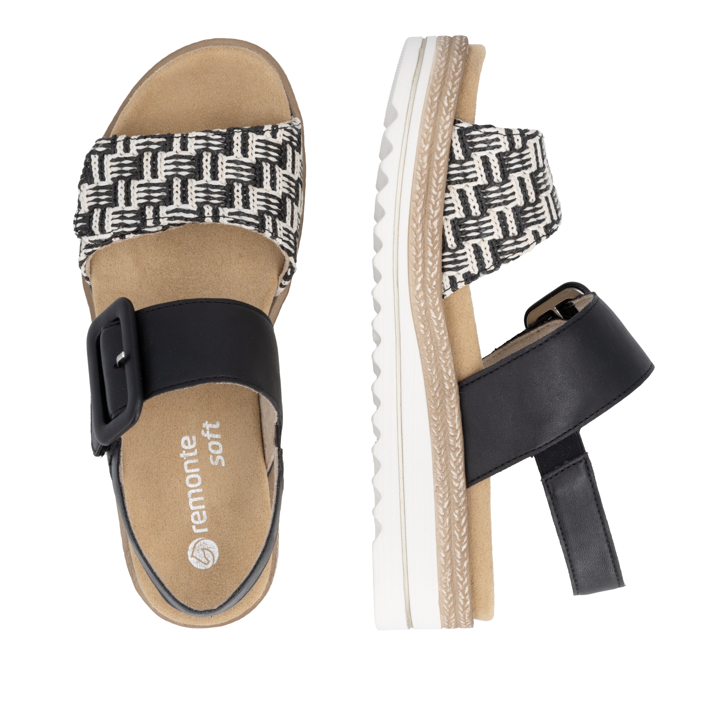 Sandales à lanières REMONTE en noir