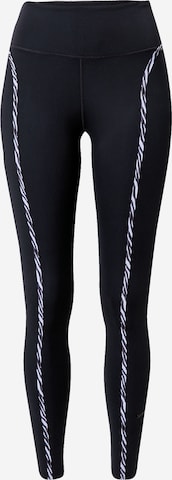 NIKE Skinny Sportbroek 'One Luxe' in Zwart: voorkant