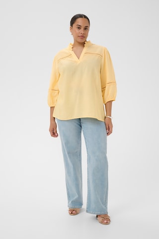 KAFFE CURVE Bluse 'KCronja' in Gelb