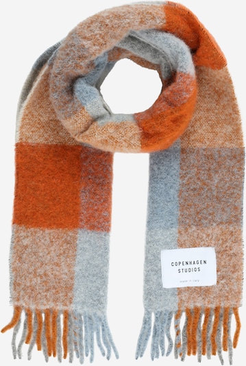 Copenhagen Sjal i lyseblå / orange, Produktvisning