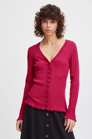 Atelier Rêve Knit Cardigan ' Irfantino Ca3' in Pink: front