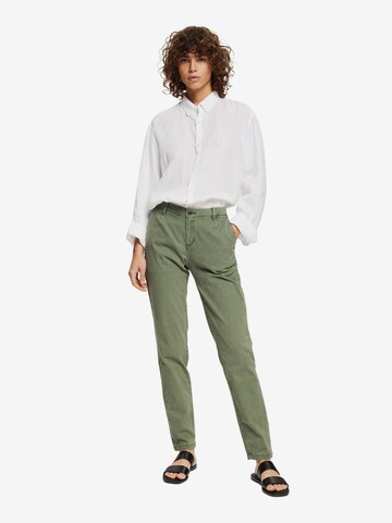 ESPRIT Slimfit Broek in Groen