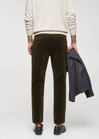 MANGO MAN Regular Pants 'Berdam' in Green