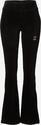 Karl Kani Flared Pants in Black: front