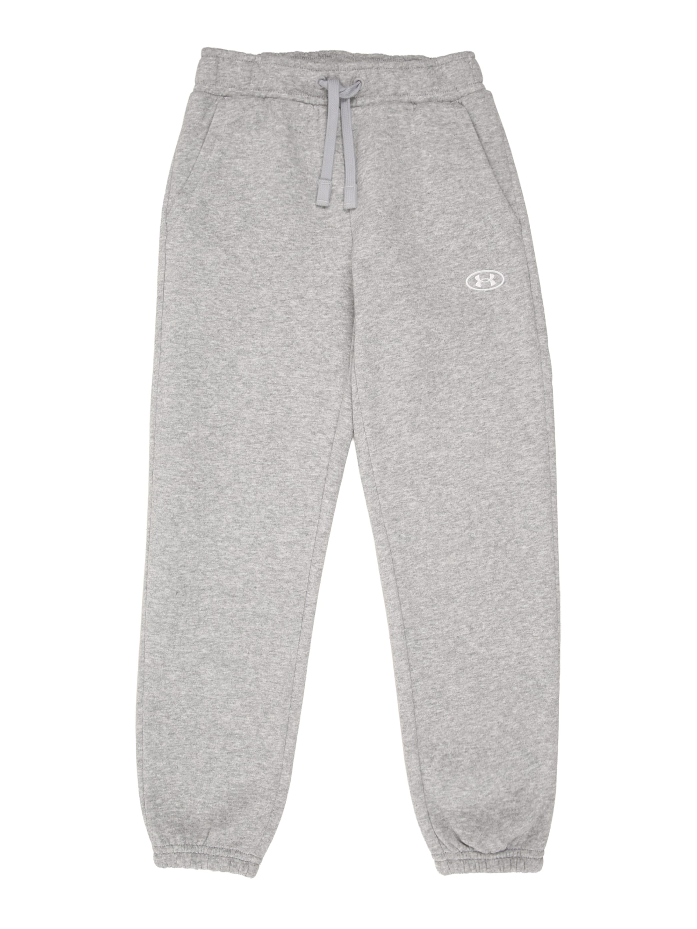 UNDER ARMOUR - Tapered Pantalón deportivo 'RIVAL FLEECE' en gris: frente