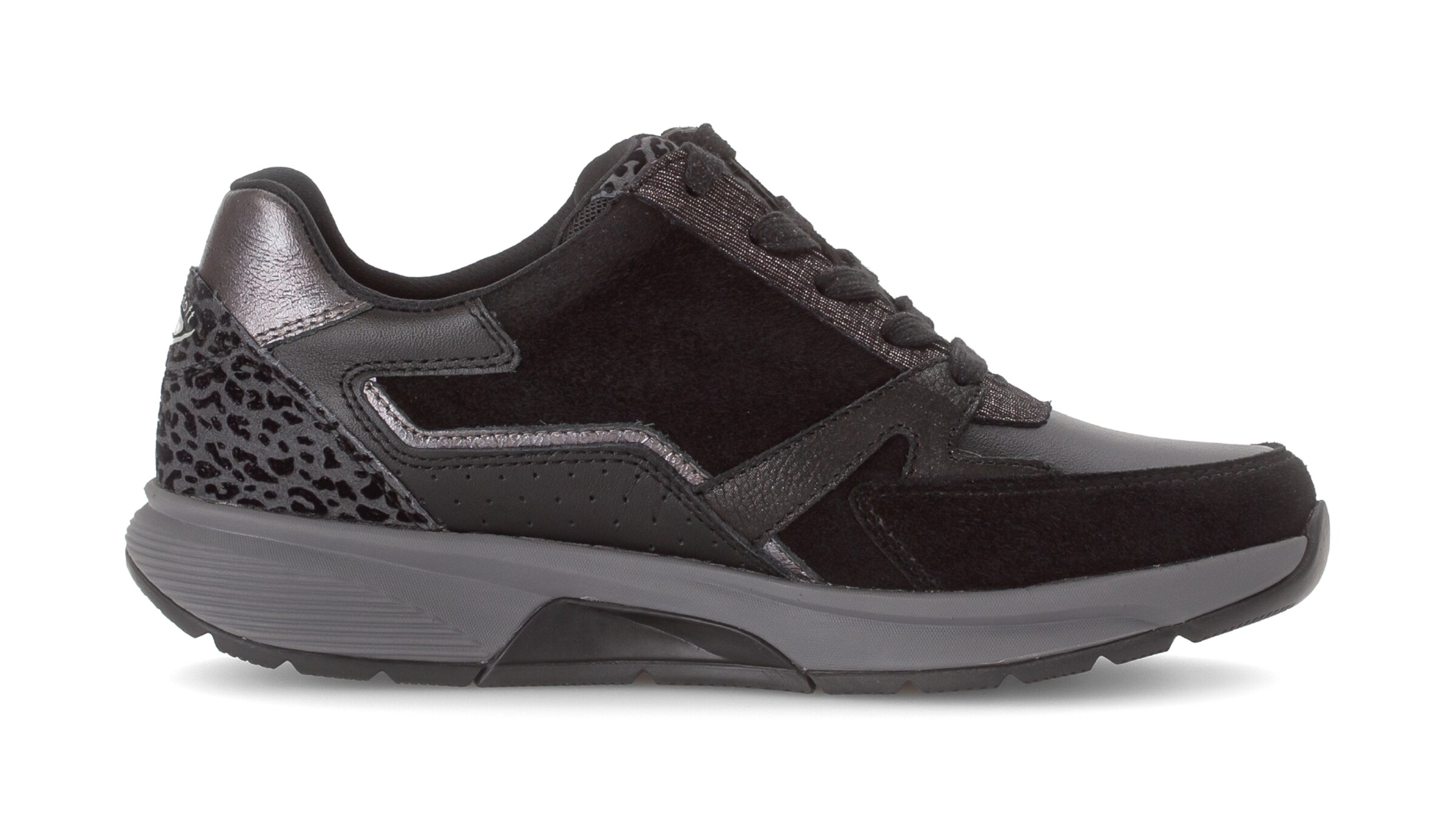 Gabor Rollingsoft Lace-Up Shoes in Black