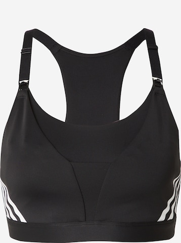 juoda ADIDAS PERFORMANCE Biustjė Sportinė liemenėlė 'Powerimpact Luxe': priekis