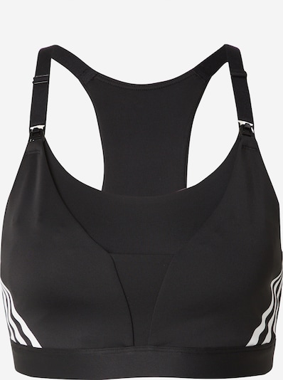 ADIDAS PERFORMANCE Sportski grudnjak 'Powerimpact Luxe' u crna / bijela, Pregled proizvoda