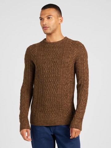 Pull-over BLEND en marron : devant