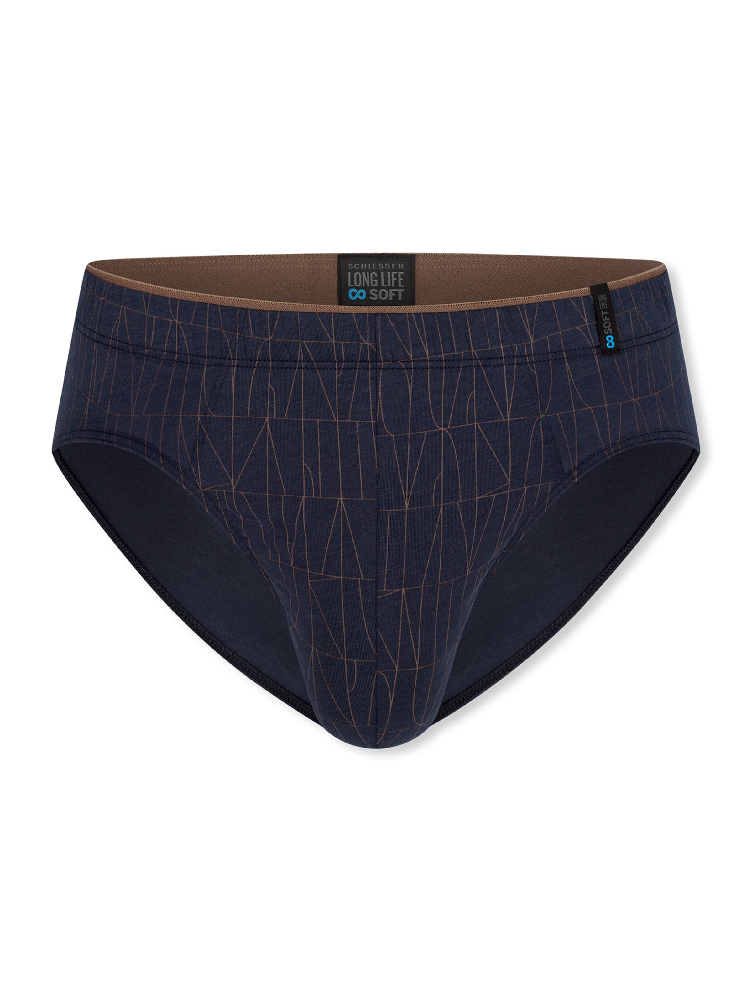 SCHIESSER Minislip ' Long Life Soft ' in Blau: Vorderseite
