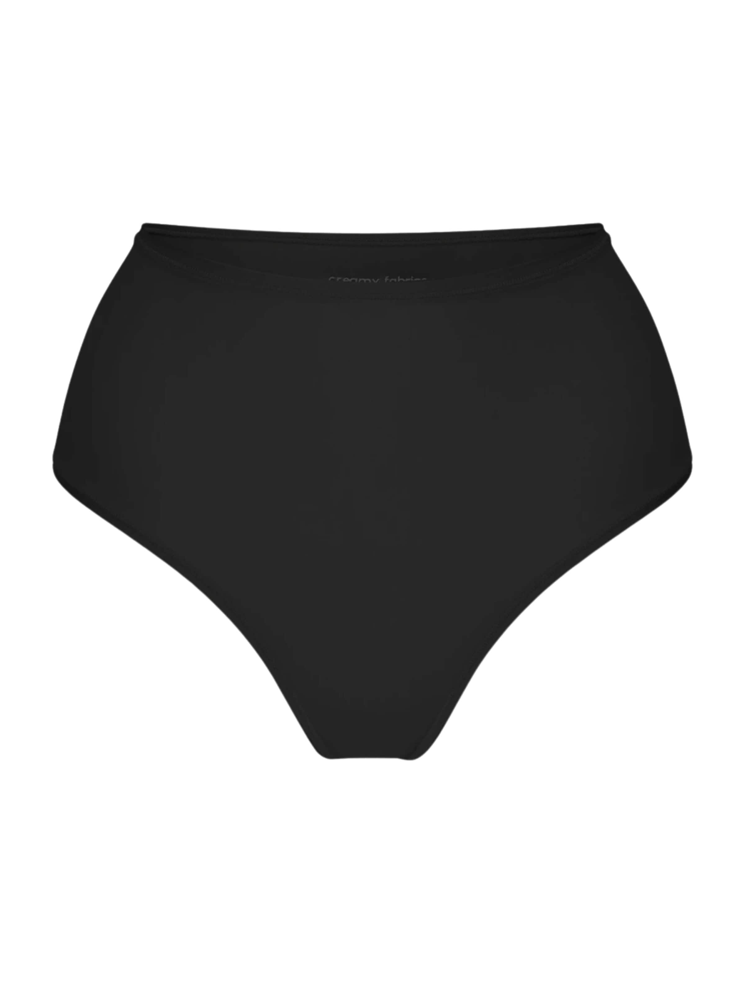 cfab (formerly creamy fabrics) - Braga 'Hight-Waist Tanga' en negro: frente