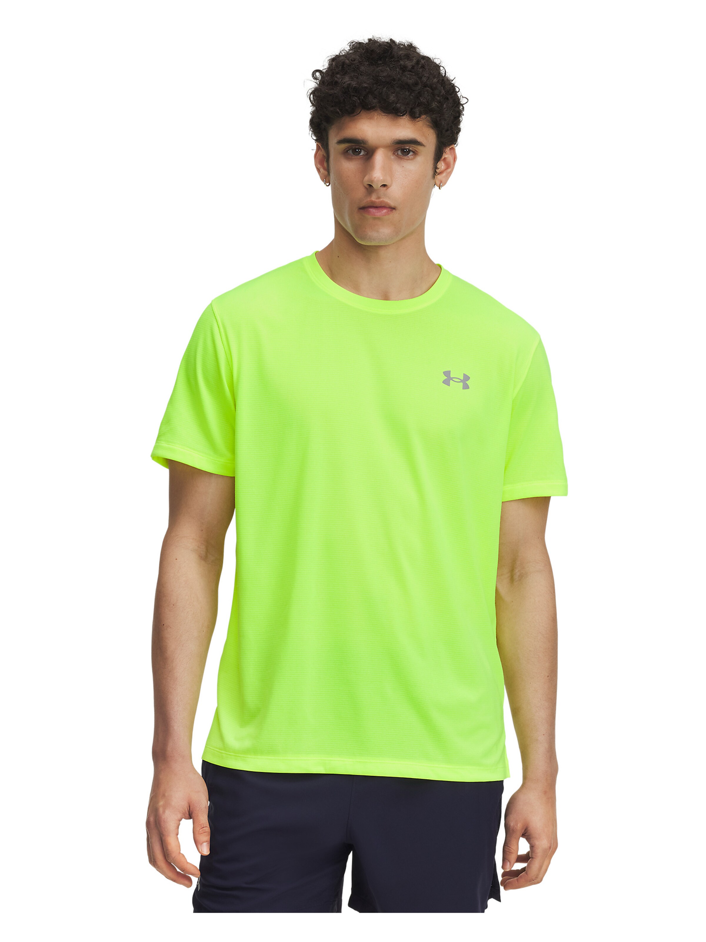UNDER ARMOUR Functioneel shirt 'Launch' in Geel: voorkant