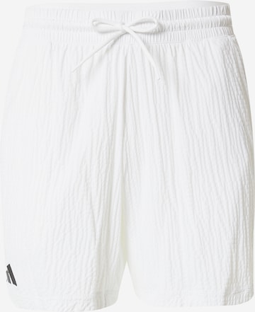 ADIDAS PERFORMANCE Regular Sports trousers 'Aeroready Pro Two-In-One Seersucker ' in White: front