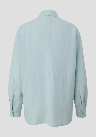 QS Bluse i blå: tilbage