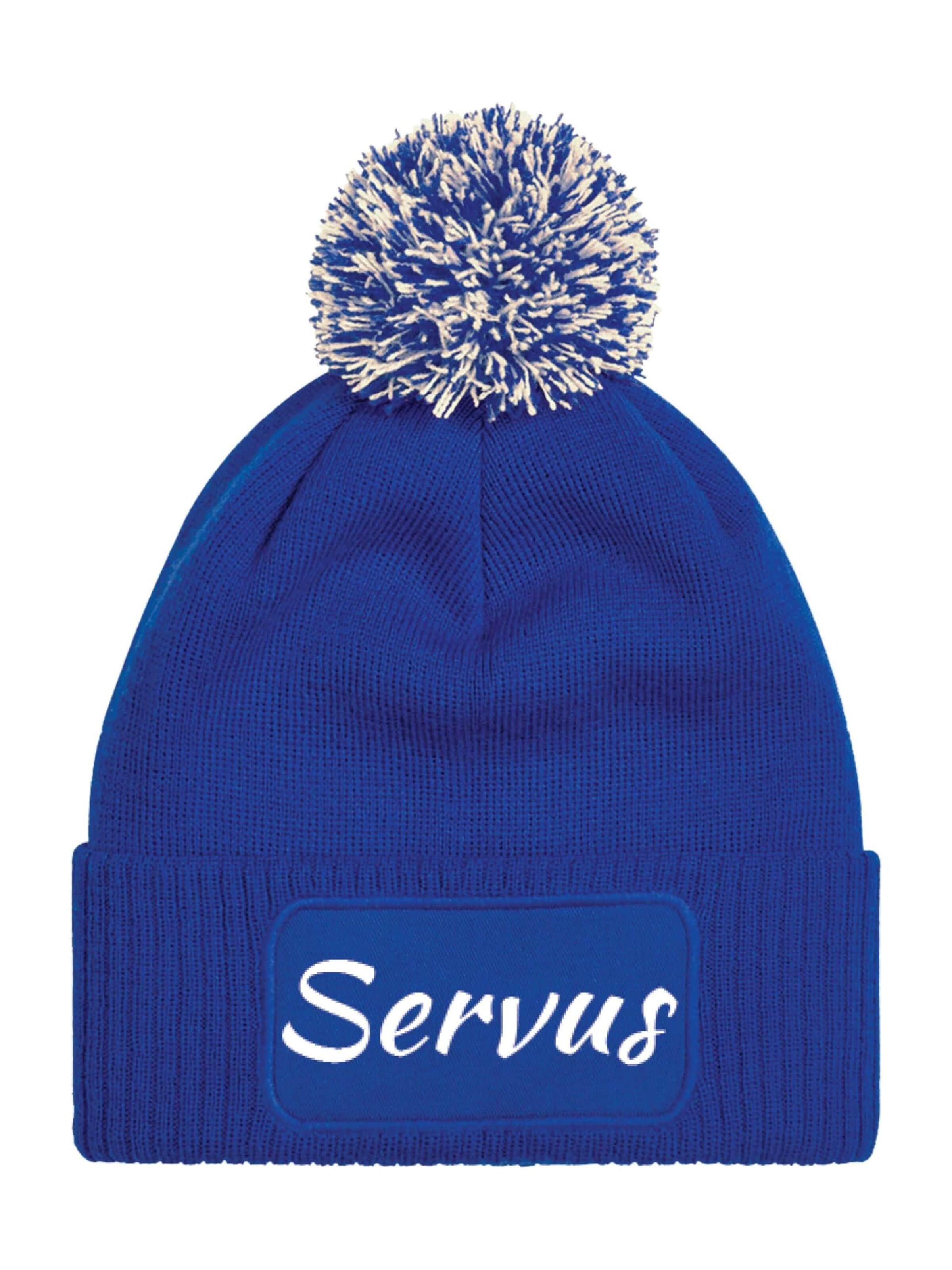 Youth Designz Mütze 'Servus'‌‌‌‌‌ in Blau: Vorderseite
