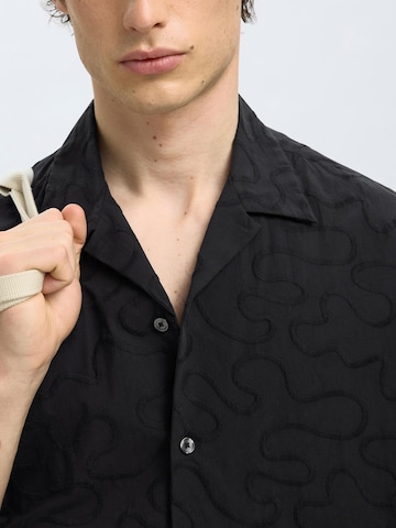 SELECTED - Ajuste confortable Camisa en negro