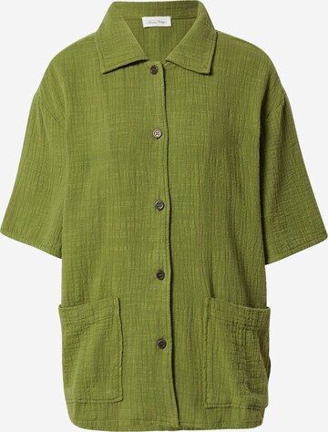 AMERICAN VINTAGE Blouse 'OYOBAY' in Groen: voorkant