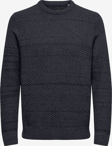 Pullover 'MAURUS' di Only & Sons in blu: frontale