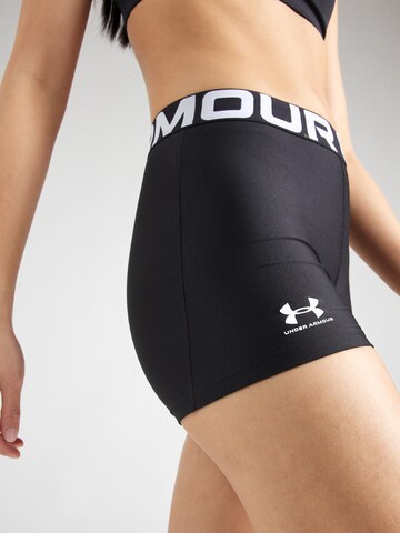 UNDER ARMOUR Skinny Športne hlače 'Authentics' | črna barva