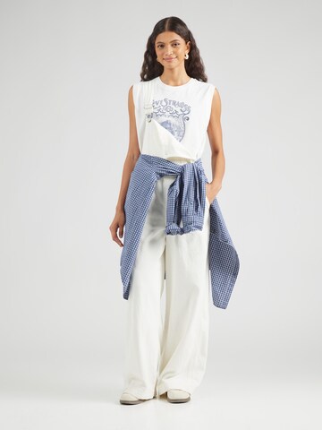 Wide leg Jeans con pettorina di LEVI'S ® in bianco