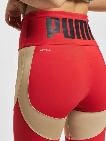 Skinny Pantaloni sportivi di PUMA in rosso
