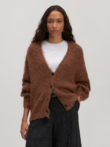EDITED Knit Cardigan 'Onorina' in Brown: front
