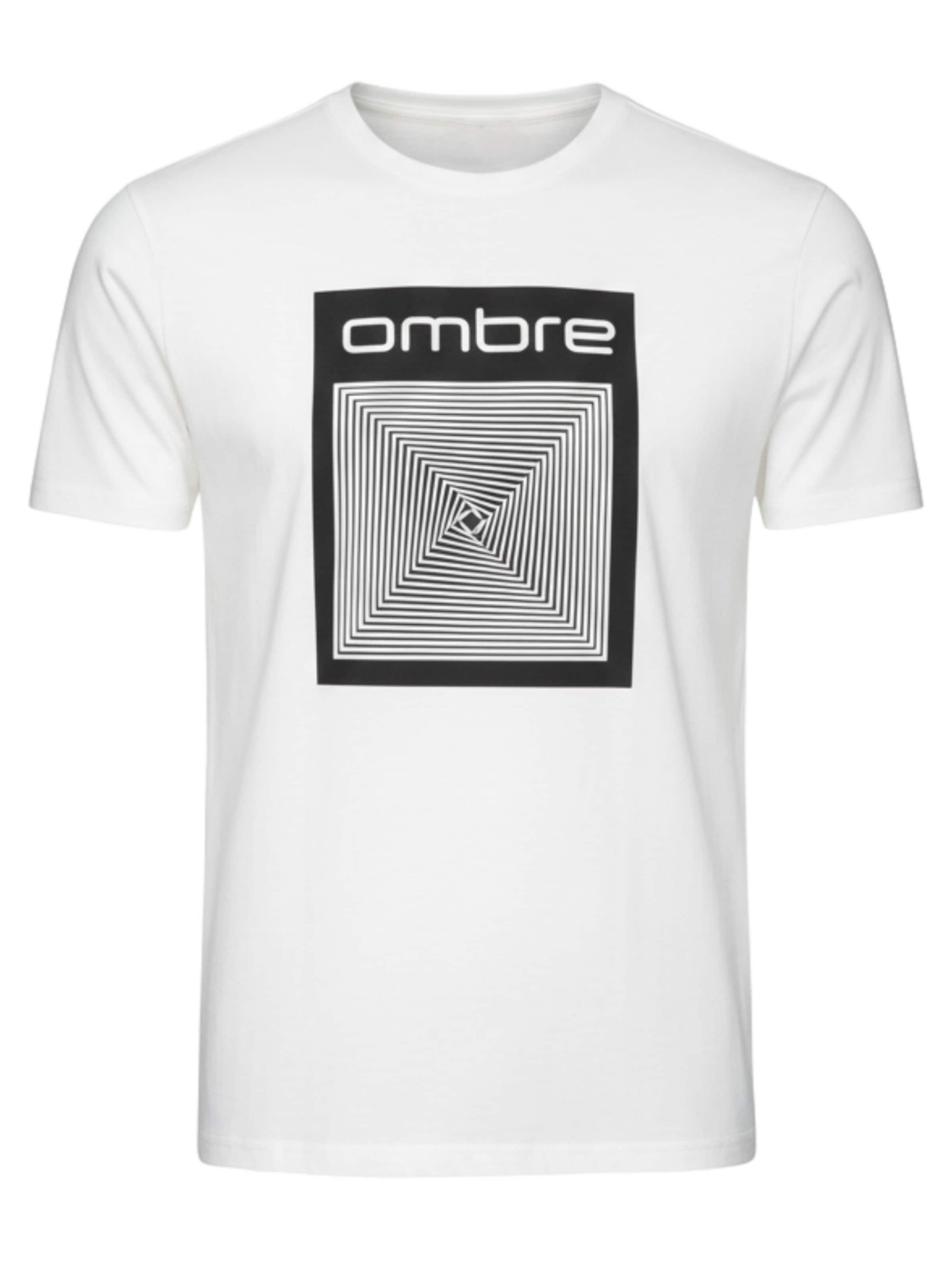 Ombre Shirt in Wit: voorkant