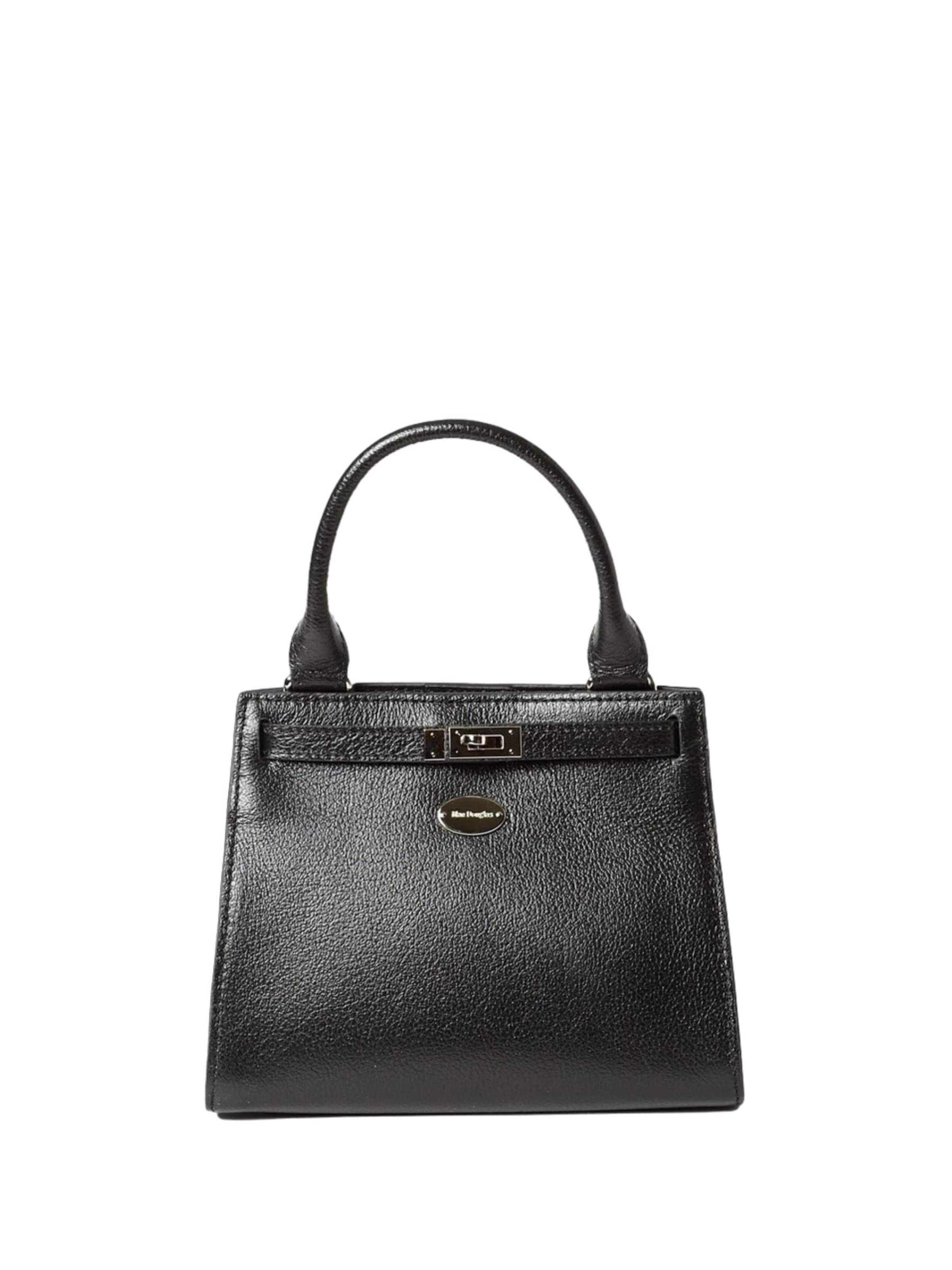 MAC DOUGLAS Handtas 'Mac Douglas Sacs À Main MINI Temple Buni Cuir Noir' in Zwart: voorkant